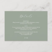 Sage groene kalligrafie bruiloft behuizing kaart (Voorkant)