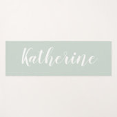 Sage Groene Kalligrafie Naam Yoga Mat (Voorkant (horizontaal))