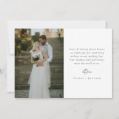 Sage Groene Kalligrafie Script Foto Bruiloft Bedankkaart (Achterkant)