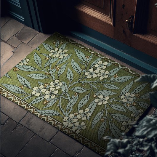 Sage Groene Kersenbloesem Art Deco Walter Crane Deurmat