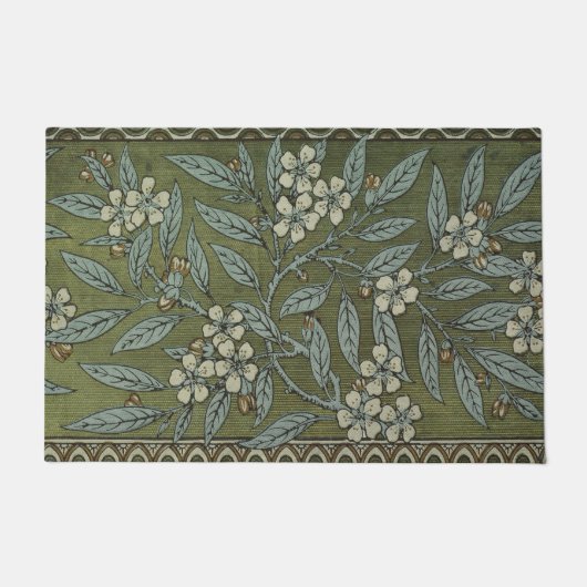 Sage Groene Kersenbloesem Art Deco Walter Crane Deurmat (Voorkant)
