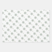 Sage groene kerst inpakpapier - set van 3 (Voorkant 2)