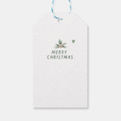 Sage Groene Kerstbomen & Rendieren Gift label Cadeaulabel (Achterkant)