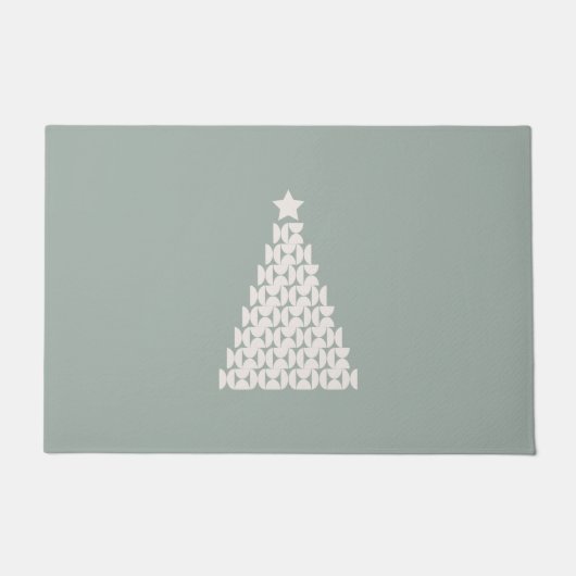 Sage Groene Kerstboom Deurmat (Voorkant)