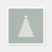 Sage Groene Kerstboom Servet (Voorkant)