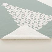 Sage Groene Kerstboom Sherpa Deken (3/4)