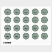 Sage groene kleur Zakelijke stickers (Vel)