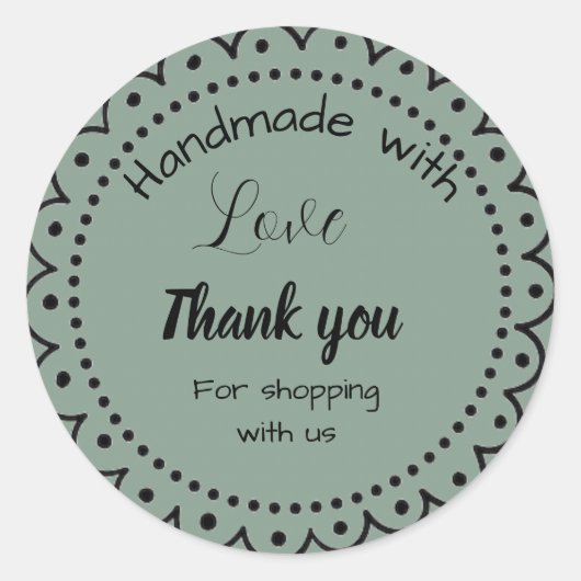 Sage groene kleur Zakelijke stickers (Voorkant)