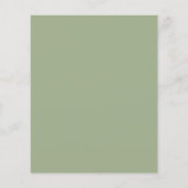 Sage Groene Krans Baby Shower Uitnodiging (Achterkant)