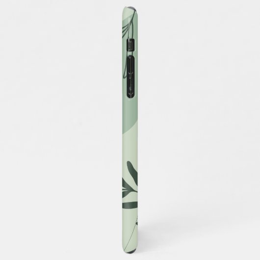 Sage Groene Kunstlijn iPhone Hoesje (Linkerkant)