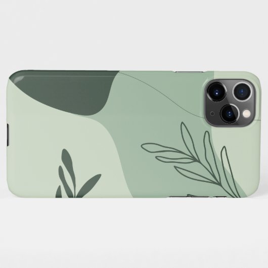 Sage Groene Kunstlijn iPhone Hoesje (Achterkant horizontaal)