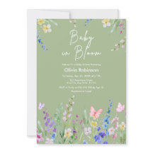 Sage Groene Lente Baby in Bloom Baby Shower