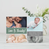 Sage Groene Liefde en Bedankt Foto's Baby shower (Staand voorkant)