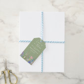 Sage Groene Liefde Staat in Bloei Bruidsbruiloft  Cadeaulabel (Met Touw)