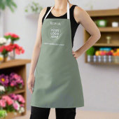 Sage Groene Logo Promotie Branded Uniform Schort