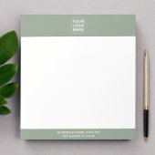 Sage Groene Logo & Tekst l Professioneel Bedrijf Notitieblok