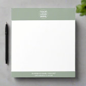 Sage Groene Logo & Tekst l Professioneel Bedrijf Notitieblok