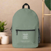 Sage Groene Logo & Tekst l Promotiebedrijf Bedrukte Rugzak