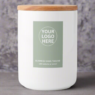 Sage Groene Logo & Tekst l Promotiebedrijf Voedselcontainer Etiket