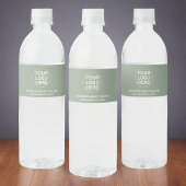 Sage Groene Logo & Tekst l Promotiebedrijf Waterfles Etiket