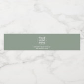 Sage Groene Logo & Tekst l Promotiebedrijf Waterfles Etiket (Enkel label)