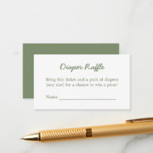 Sage Groene Luier Raffle Minimalistische Behuizing