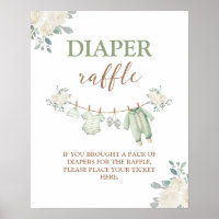 Sage Groene Luier Raffle teken