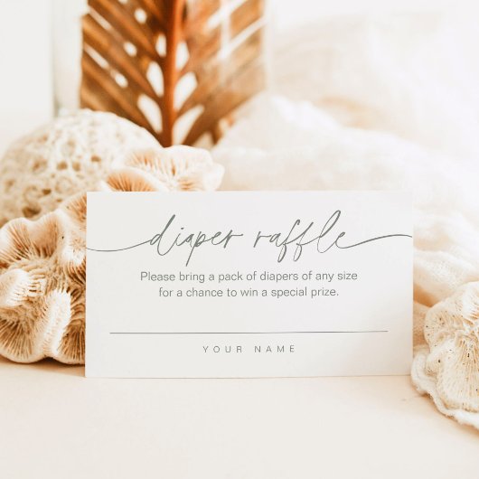 SAGE Groene Luier Raffle Ticket Kaart