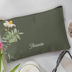 Sage groene madeliefjes bloem minimalistisch  etui