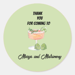 Sage Groene Margs En Huwelijk Dank U Ronde Sticker
