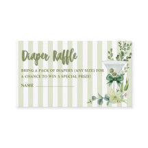 Sage groene martini Baby shower Luier Raffle