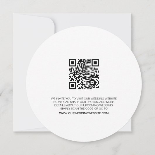 Sage groene minimale bruiloft Bewaar de datum Kaart (Achterkant)