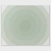 Sage groene minimalistische cirkelgradiënt cadeaupapier (Vlak)