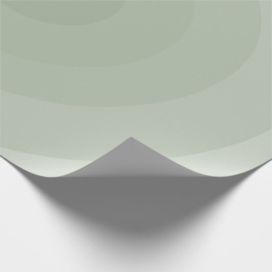 Sage groene minimalistische cirkelgradiënt cadeaupapier (Hoek)