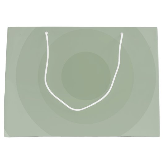 Sage groene minimalistische cirkelgradiënt groot cadeauzakje (Voorkant)