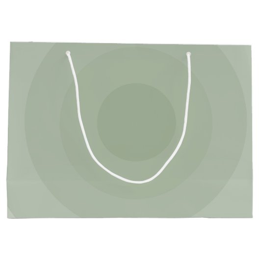 Sage groene minimalistische cirkelgradiënt groot cadeauzakje (Achterkant)