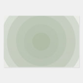 Sage groene minimalistische cirkelgradiënt inpakpapier vel (Voorkant 2)