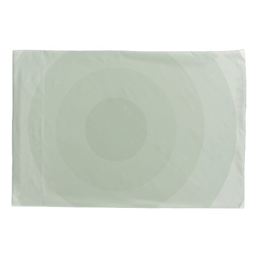 Sage groene minimalistische cirkelgradiënt kussensloop (Achterkant-Links)