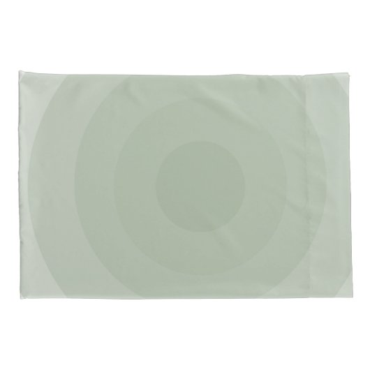 Sage groene minimalistische cirkelgradiënt kussensloop (Achterkant-Rechts)