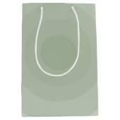 Sage groene minimalistische cirkelgradiënt medium cadeauzakje (Voorkant)
