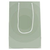 Sage groene minimalistische cirkelgradiënt medium cadeauzakje (Achterkant)
