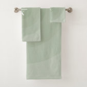 Sage Groene minimalistische cirkelgradiënt monogra Bad Handdoek (Insitu)