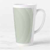 Sage Groene minimalistische cirkelgradiënt monogra Latte Mok (Rechts)