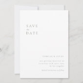 Sage Groene Minimalistische Tekst en Foto De datum Kaart (Voorkant)