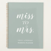 Sage Groene Miss to Mrs. Trouwplanner Planner (Voorkant)