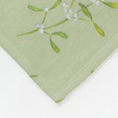 Sage Groene Mistletoe Winter Fleece Deken (Hoek)