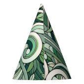 Sage Groene Munt Pastel Groene Pinguïn in Swirl Ar Feesthoedjes (Achterkant)