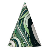 Sage Groene Munt Pastel Groene Pinguïn in Swirl Ar Feesthoedjes (Links)