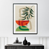 Sage Groene Muurkunst, Boho Landschapskunst Canvas Afdruk