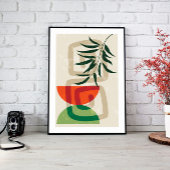 Sage Groene Muurkunst, Boho Landschapskunst Canvas Afdruk